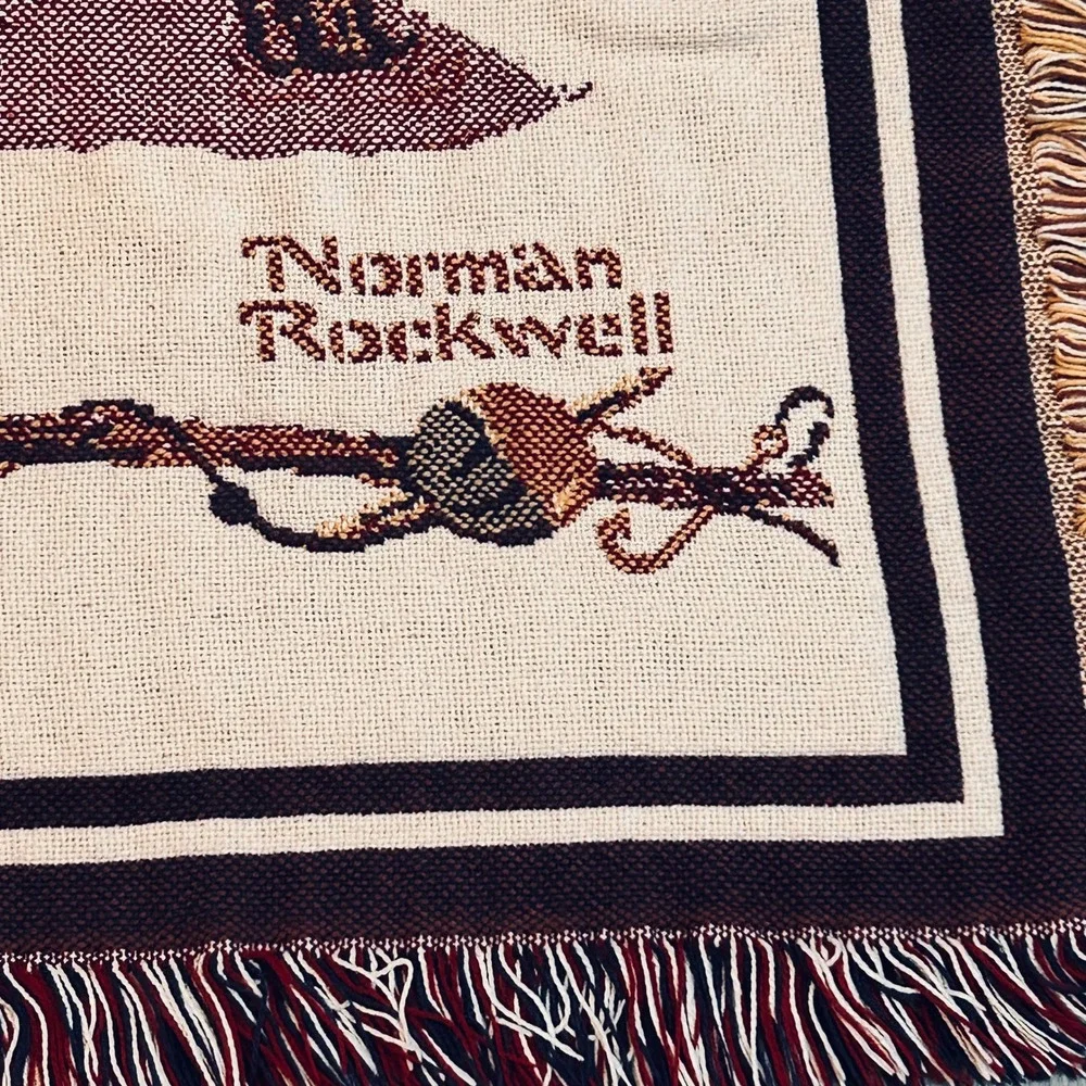 Norman Rockwell Little Spooners Saturday Evening Post 1926 Throw Blanket USA